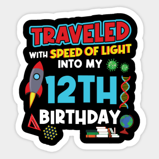 12. Birthday - Science Birthday Sticker